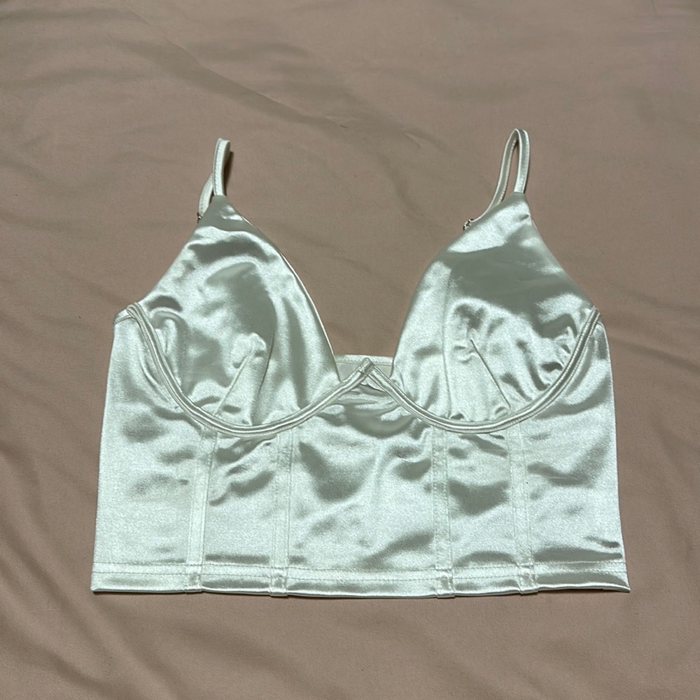 White corset top